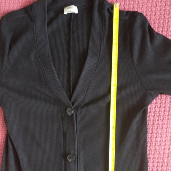 Wilfred Ines Long-Sleeve Ribbed Knit Stretch Midi Dress in Black - Picture 5 of 13